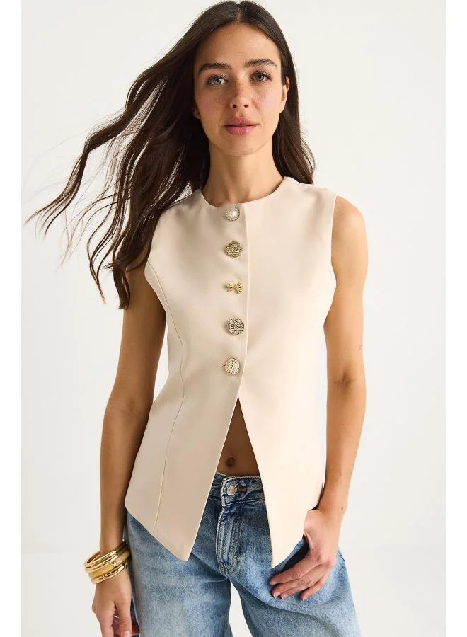 جينجر Button Up Vest