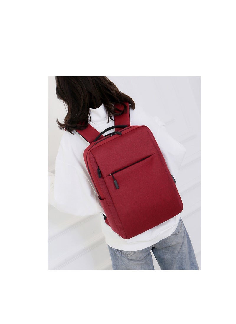 MIXDE - Outdoor Waterproof Bag，Anti Theft Slim Durable Computer Backpack with USB Charging Port Red - Image 1
