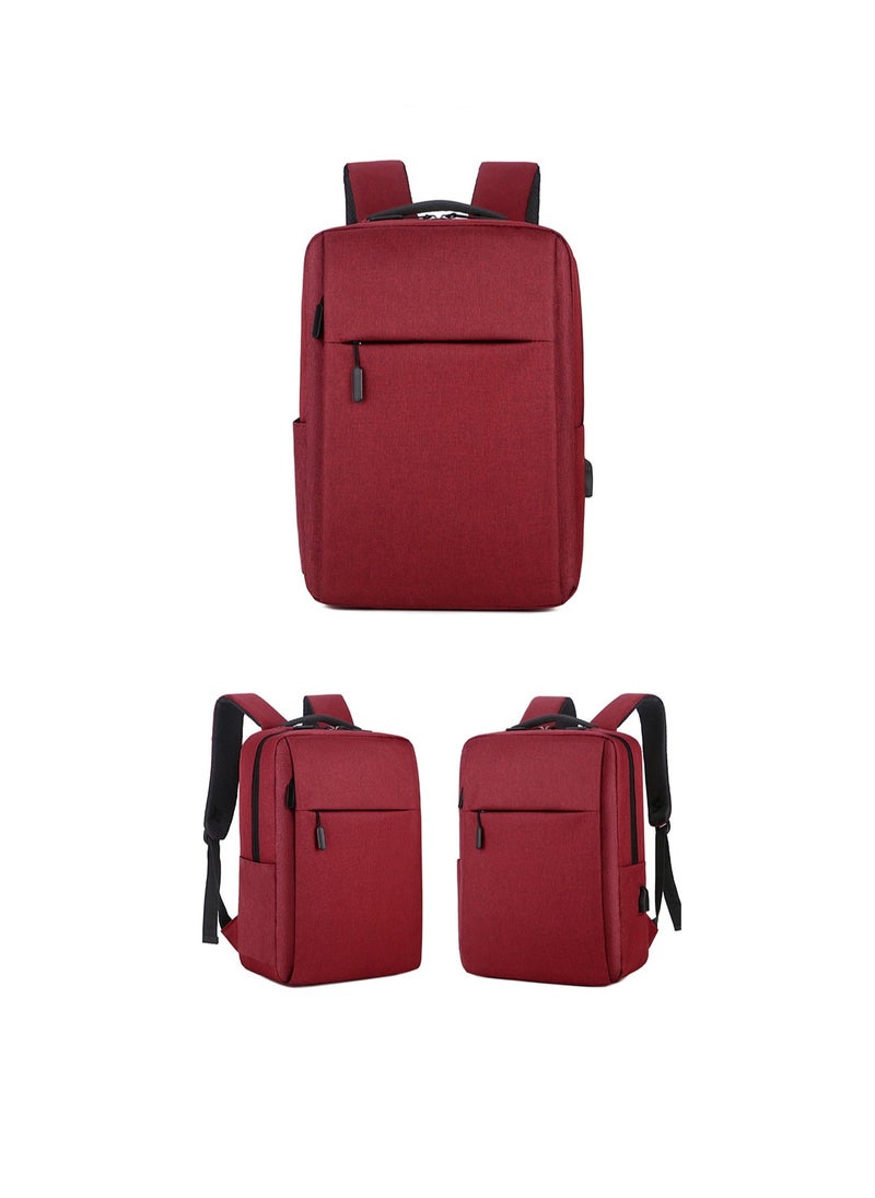 MIXDE - Outdoor Waterproof Bag，Anti Theft Slim Durable Computer Backpack with USB Charging Port Red - Image 1