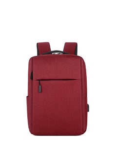 Outdoor Waterproof Bag，Anti Theft Slim Durable Computer Backpack with USB Charging Port Red
