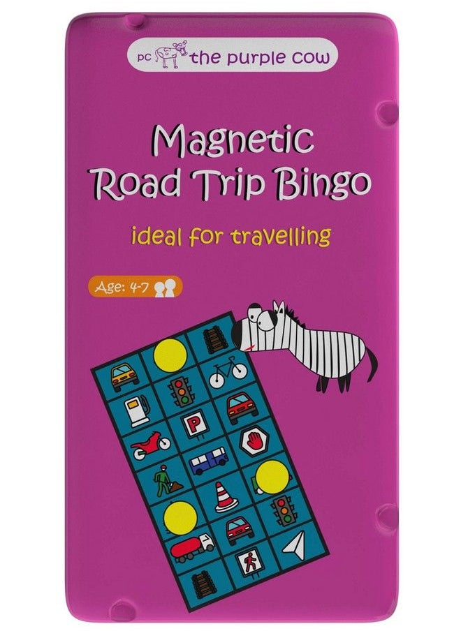 The Purple Cow - Magnetic Travel Road Trip Bingo Game Board Games For Kids And Adults. Great For Travel - Image 1