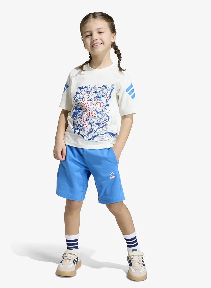 اديداس طقم تيشيرتات أبطال مارفل الخارقين للأطفال