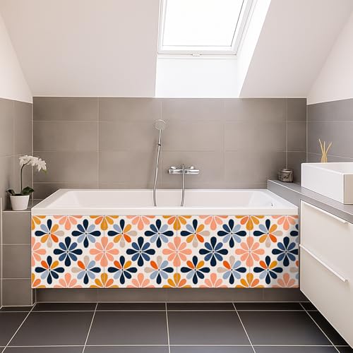 IOHEFY Peel and Stick Floor Tile 12x12 Retro Colorful Flower Pattern Self Adhesive Vinyl Flooring Stick On Tiles for Kitchen Bathroom Bedroom Living Room Home Decor - Image 3