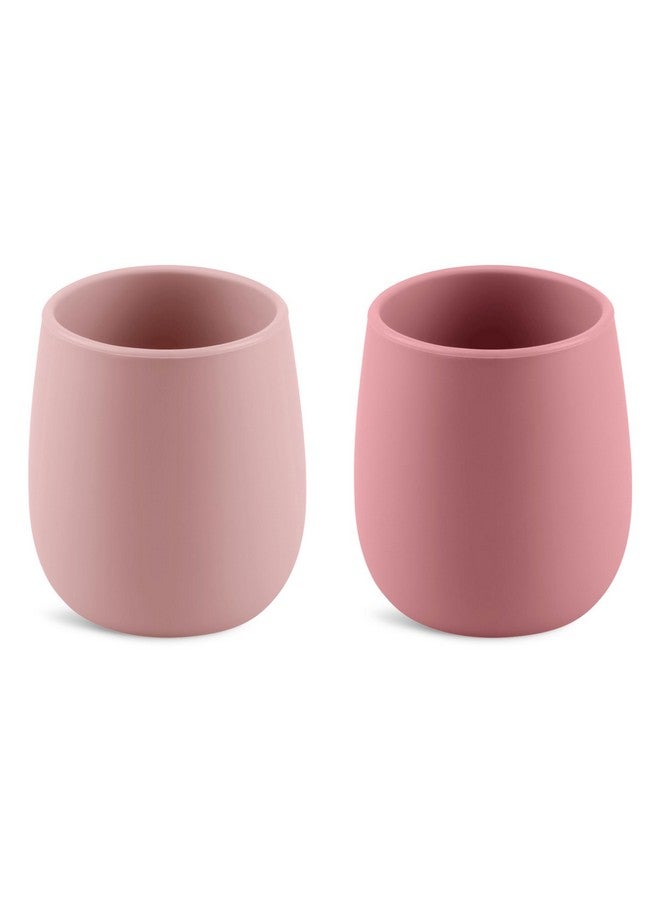 Mintlyfe Silicone Tiny Open Cups, Training Cups for Baby Led Weaning (Blush/Mauve) - Image 1
