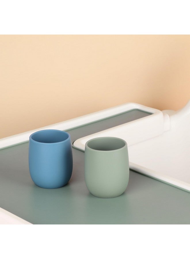 Mintlyfe Silicone Tiny Open Cups, Training Cups for Baby Led Weaning (Blush/Mauve) - Image 2