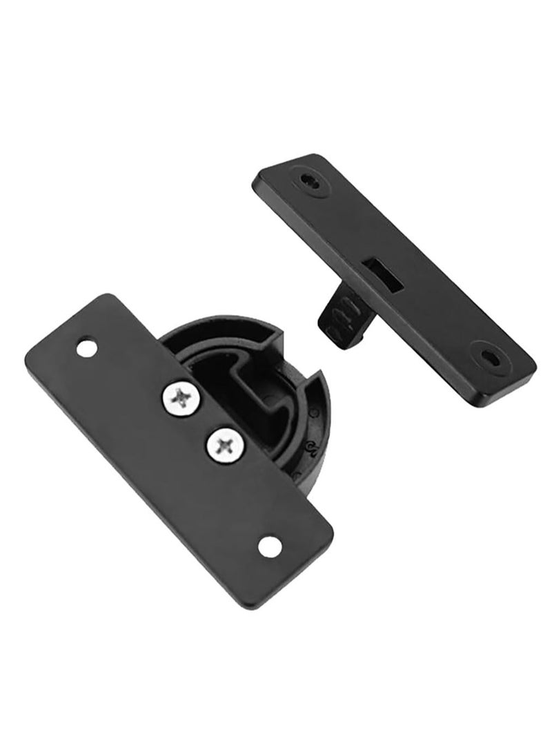 SOLARAE Door Lock Fixing Latch, 90 Degree Rotating Bolt, Secure Portable Hook Lock Latch, Suitable for Bathroom, Garage, Bedroom, Cabinet, Barn (Black) - Image 2
