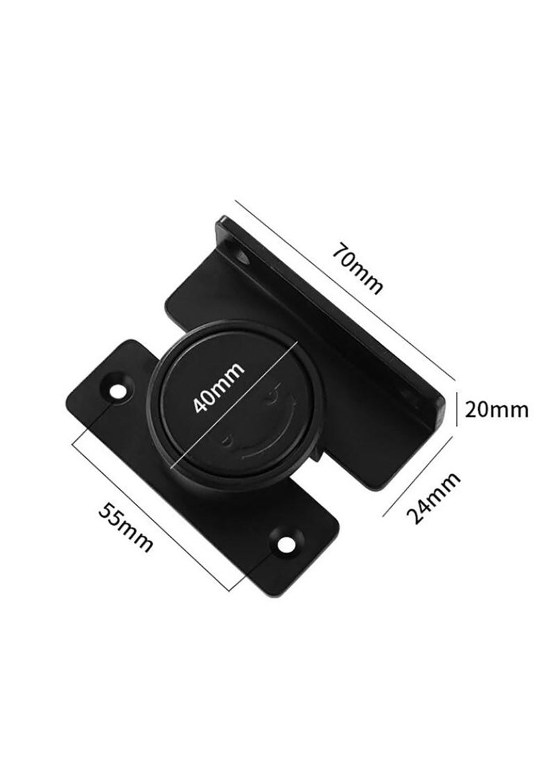 SOLARAE Door Lock Fixing Latch, 90 Degree Rotating Bolt, Secure Portable Hook Lock Latch, Suitable for Bathroom, Garage, Bedroom, Cabinet, Barn (Black) - Image 5