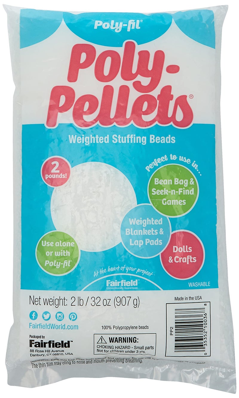 Poly-Fil Fairfield Poly-Fil Poly-Pellets, Premium Polyester Weighted Stuffing Beads, Stuffing for Stuffed Animals, Toys, Bean Bags, Weighted Blankets, and More, 32-ounce Bag - Image 3