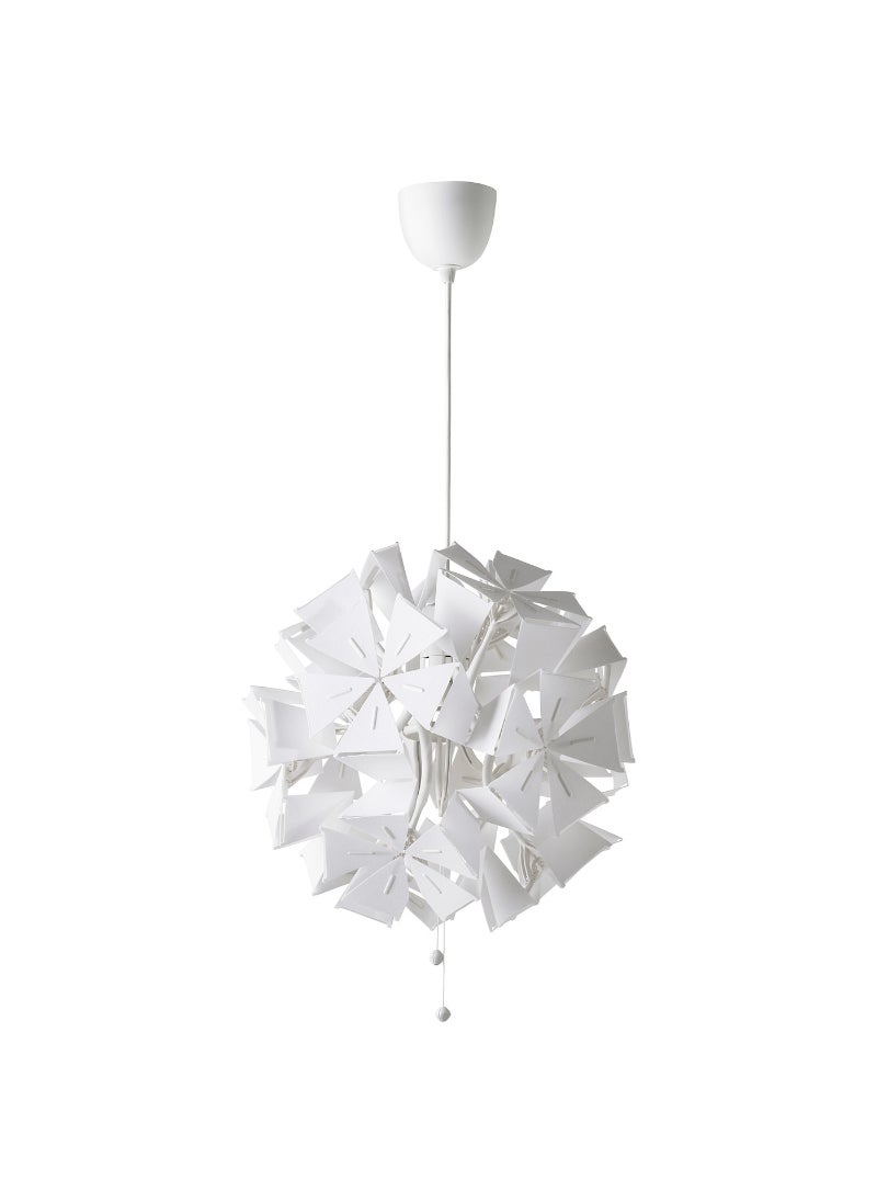 Pendant Lamp, Geometric White, 43 Cm 