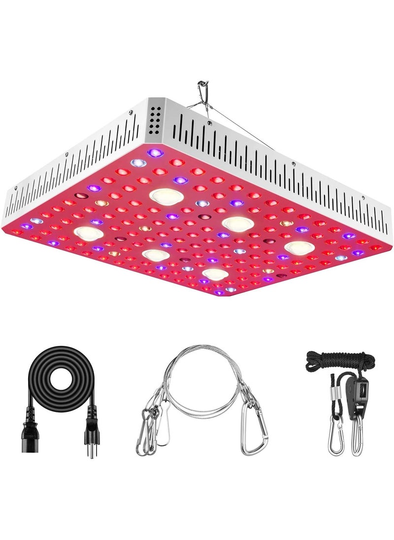 iPower iPower 580W LED Grow Light Full Spectrum with CREE COB and Adjustable Rope for Indoor Hydroponics Seeding Flower Greenhouse  - Image 1