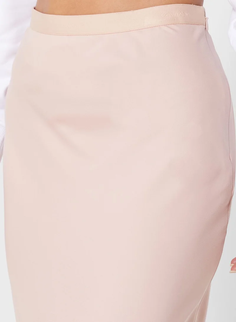 CALVIN KLEIN High Waist Midi Skirt