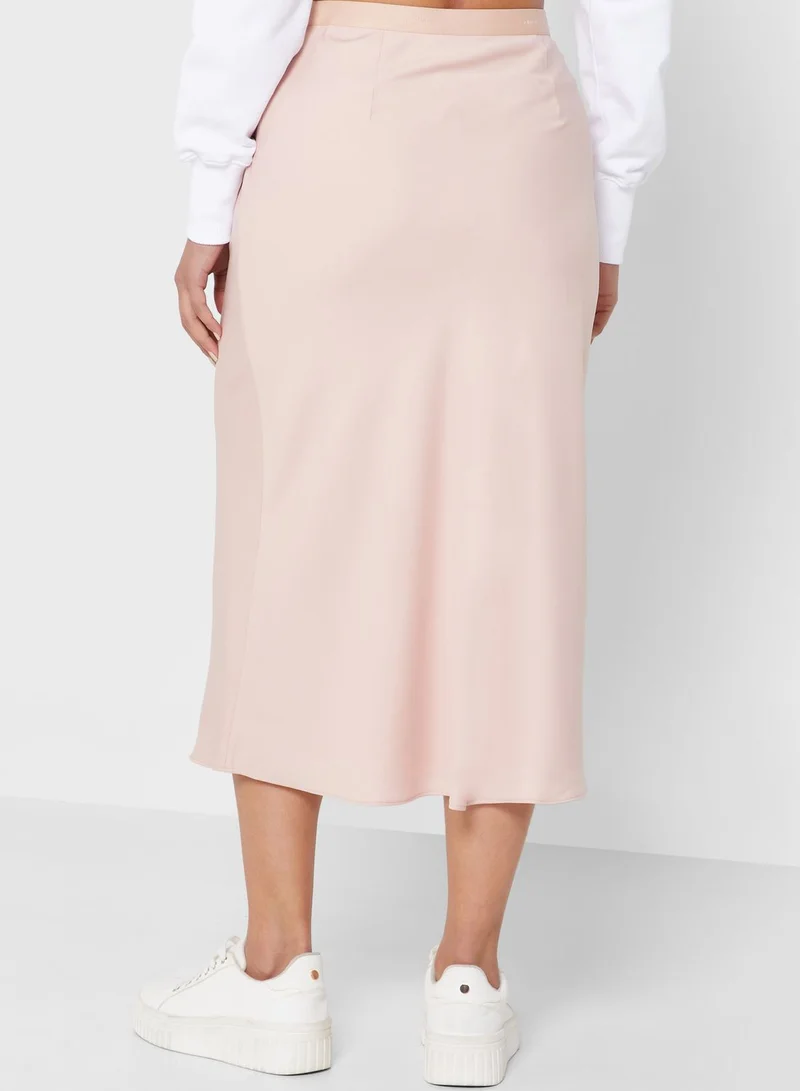 CALVIN KLEIN High Waist Midi Skirt