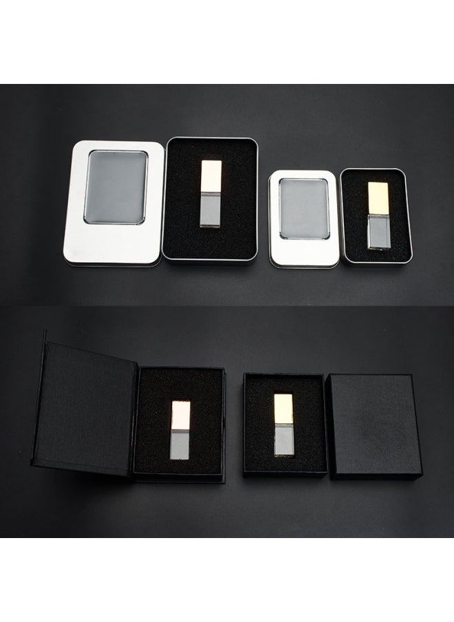 Crystal USB Flash Disk Usb3.0 Luminous Acrylic USB Flash Disk 16G Gift Music Laser Inner Carving Logo32g128g-Color:Rose Gold-Capacity:USB3.0/64GB  - Image 5