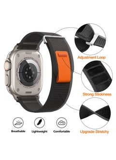 BORTONY 4 Pack Alpine Loop Compatible with Apple Watch Ultra Band 49mm Men Women Adjustable Sport Elastic Nylon Strap for iWatch Series Ultra/SE/8/7/6/5/4/3/2/1  - Image 3