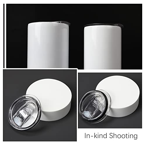 OKBA 6 Pack 20 oz Skinny Tumbler Replacement Lids Plastic Splash Covers tops for 20 oz coffee cup lids Clear Cup Covers for 2.64 Inch Mouth Tumbler Cooler - Image 5