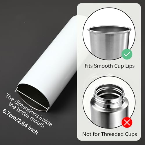 OKBA 6 Pack 20 oz Skinny Tumbler Replacement Lids Plastic Splash Covers tops for 20 oz coffee cup lids Clear Cup Covers for 2.64 Inch Mouth Tumbler Cooler - Image 3