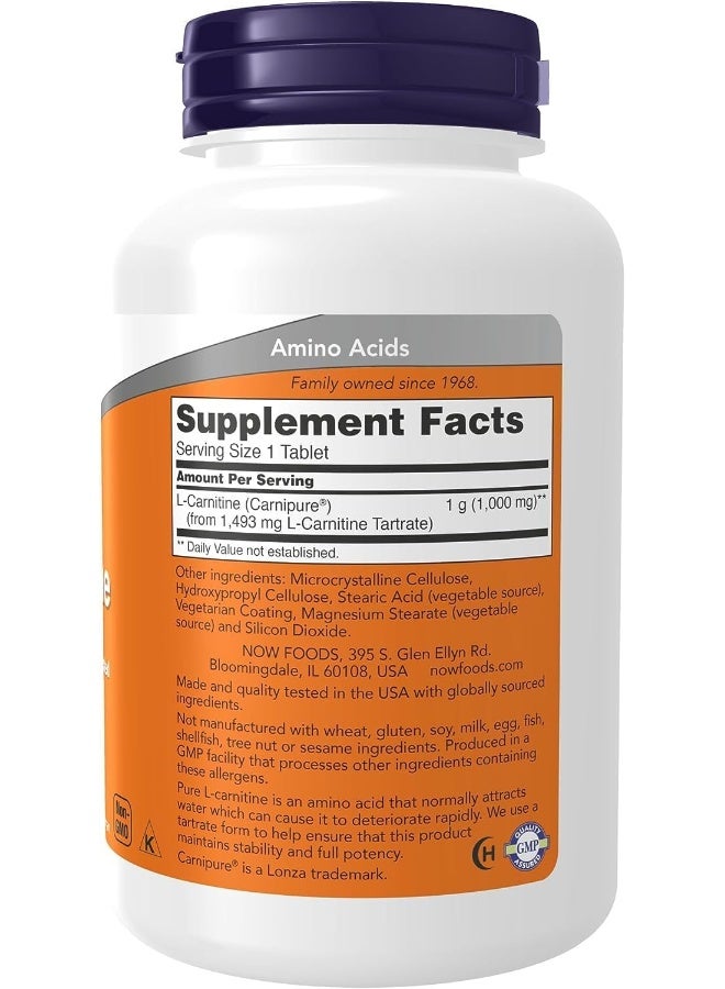 Now Foods L- Carnitine Tartrate - 100 Tablets - Image 3