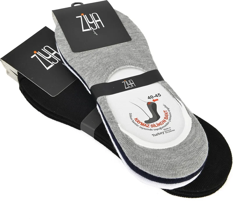 زيا Men's Bamboo Sneakers Ballet 6 Pack Socks 13173Z033 Multi