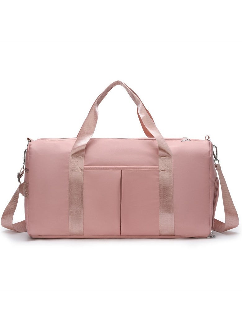 AUTOYSUR Gym Bag for Women and Men,Waterproof Small Sports Duffel Bag with Wet Bag and Shoe Compartment,Travel Duffel Bag,Weekender Overnight Bag,Hospital Bag,Carry on Bag,Swimming Bag,Beach Bag (pink)  - Image 1