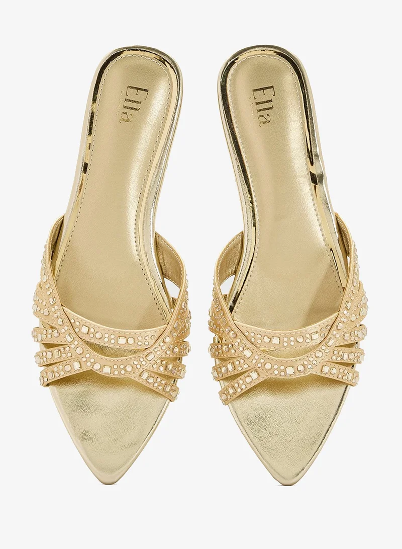 Ella Limited Edition Diamante Pointed Toe Flat Sandal