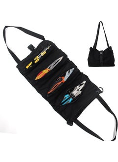 PROMASS promass Tool Roll Up Pouch, Tool Roll, 600D oxford fabric Multi-Purpose Wrench Roll Up Bag, Tool Roll Organizer, 5 Zipper Tool Pockets Electricians Tool Roll Pouch, Hanging Tool Zipper Carrier Tote  - Image 1