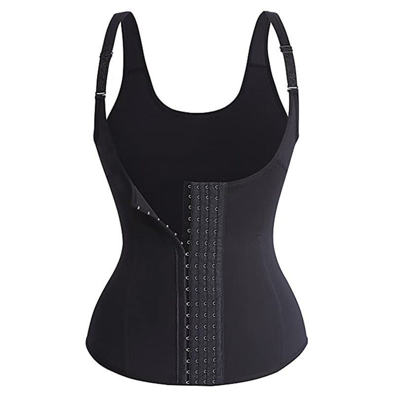 Upper Body Sweat Four Breasted Shoulder Strap Adjustable Corset Court Postpartum Belly Contracting Corset - Image 1