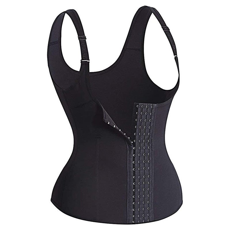 Upper Body Sweat Four Breasted Shoulder Strap Adjustable Corset Court Postpartum Belly Contracting Corset - Image 5