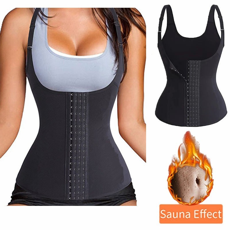 Upper Body Sweat Four Breasted Shoulder Strap Adjustable Corset Court Postpartum Belly Contracting Corset - Image 2