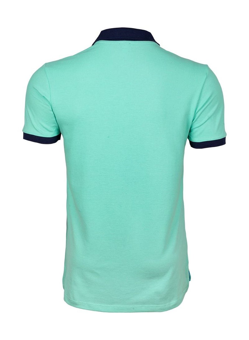 Anemoss Marine Mint Green Men's Polo Collar T-Shirt Small - Image 3