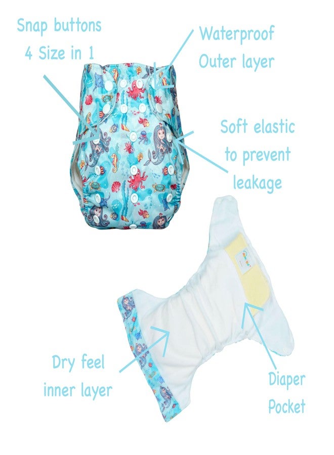 Dumbledo Elite Cloth Diaperwith Magical Soaker (Pack of 1) | Snug Fit | Leakproof | Easy to Clean | Worry-Free Diapering | 3 Months - 3 Years | Unisex Baby - Image 4