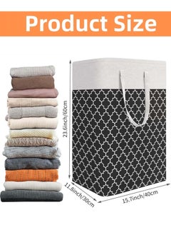 YIM-VIBEHAUS 2 Pack Laundry Basket, Collapsible Laundry Bag with Easy Carry Handles, Freestanding Laundry Hamper for Clothes, Blankets, Cushions  - Image 2