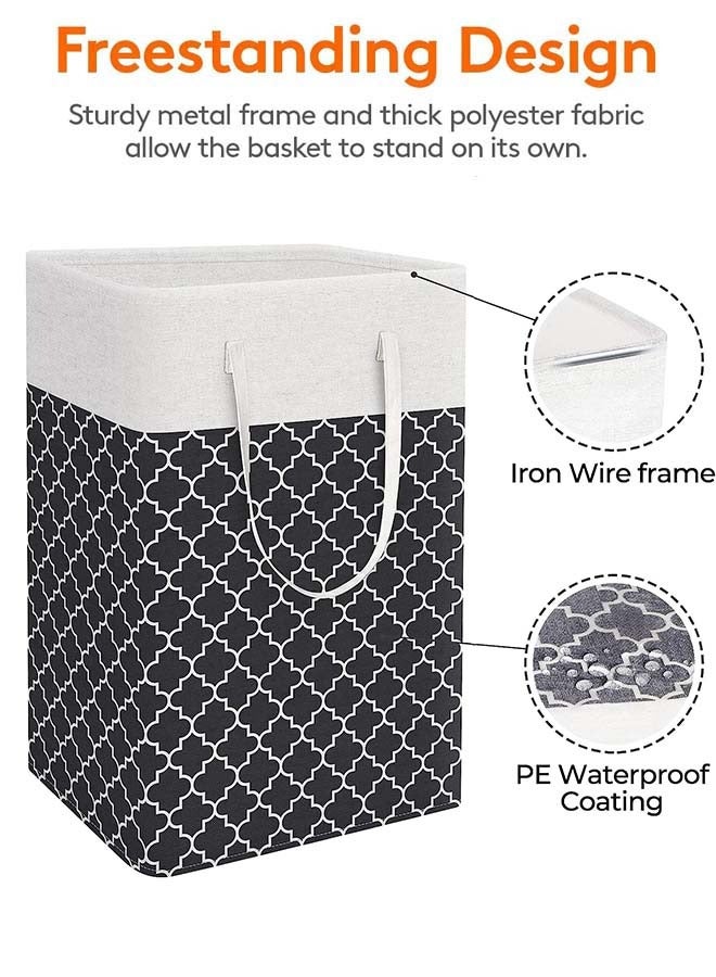 YIM-VIBEHAUS 2 Pack Laundry Basket, Collapsible Laundry Bag with Easy Carry Handles, Freestanding Laundry Hamper for Clothes, Blankets, Cushions - Image 2