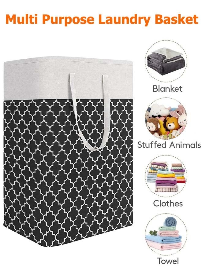 YIM-VIBEHAUS 2 Pack Laundry Basket, Collapsible Laundry Bag with Easy Carry Handles, Freestanding Laundry Hamper for Clothes, Blankets, Cushions - Image 5