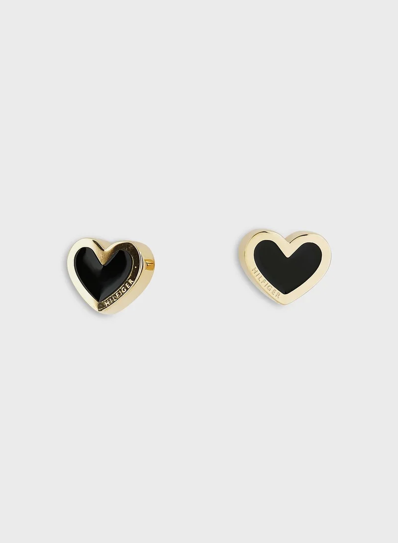 TOMMY HILFIGER Enamel Hearts Earrings