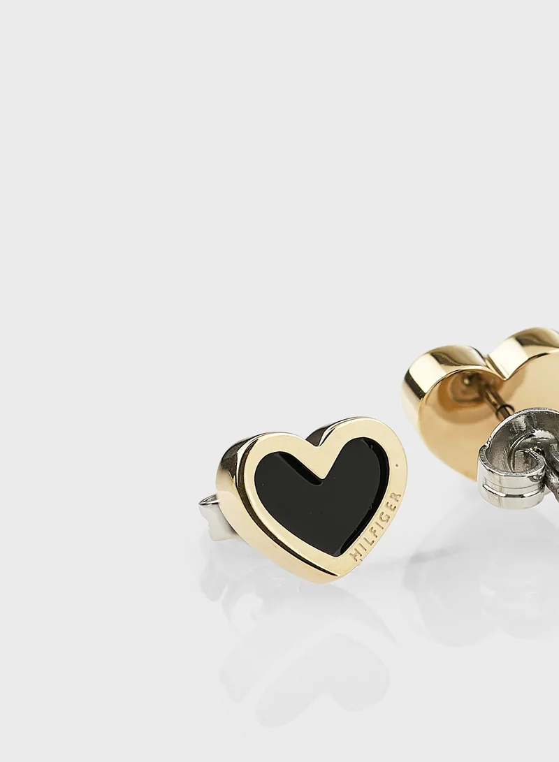 TOMMY HILFIGER Enamel Hearts Earrings