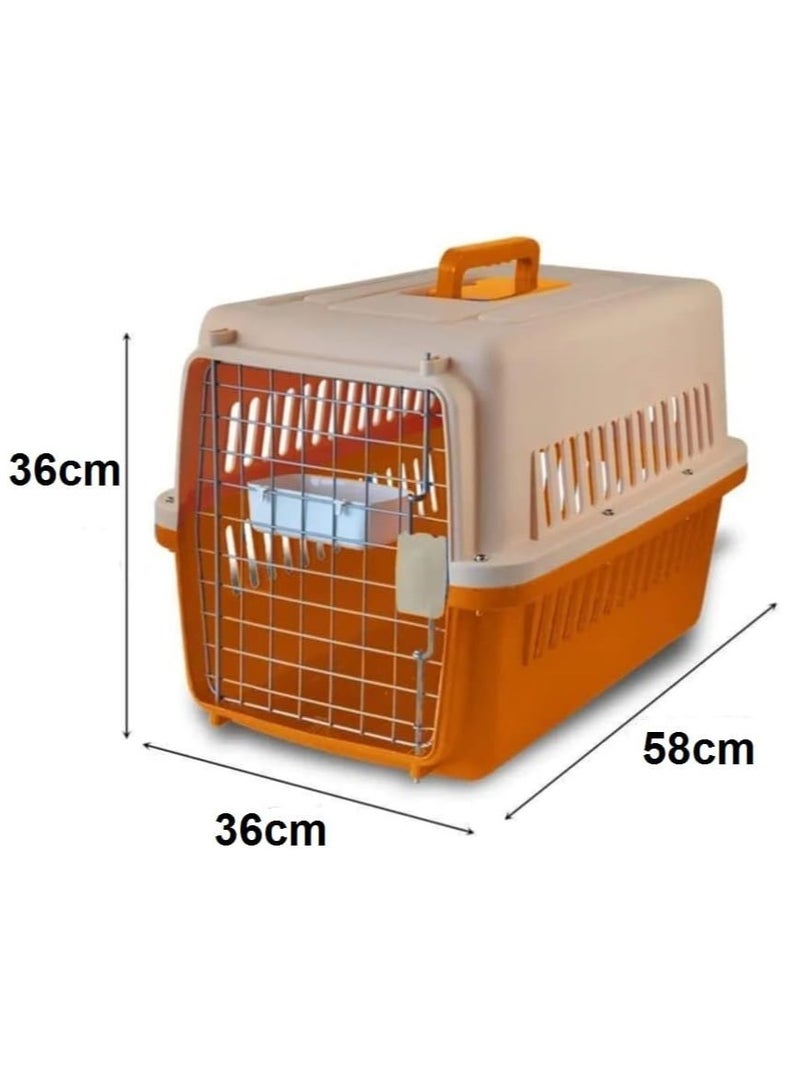 Large Cat Carrier Cat and dog Cage Pet Carrier with Door for Indoor Oudoor Car Small Kitten Puppy crate Dog cage with locks – Pet Carrier Box - Image 2