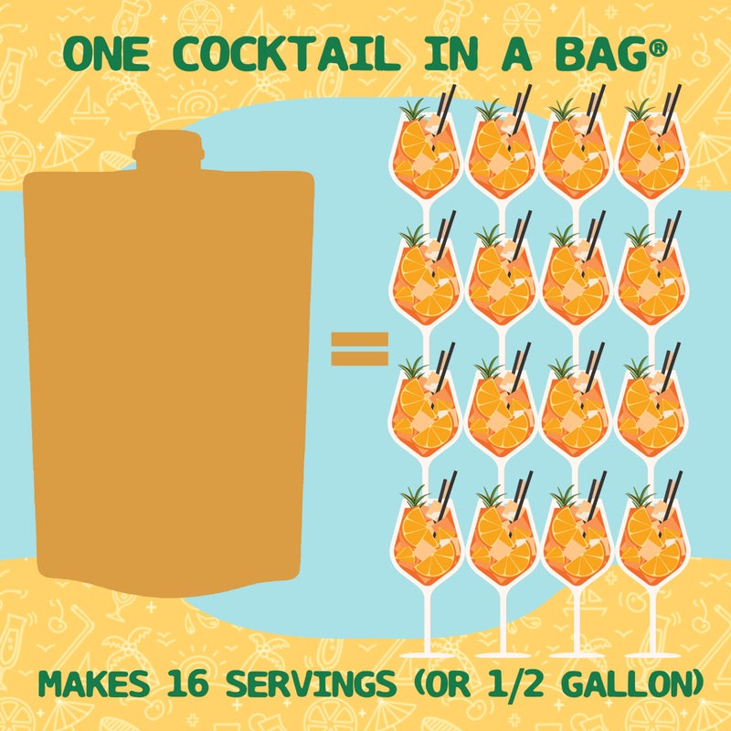 Lt. Blender's Peach Bellini in a Bag - Wine Slushie Mixes - Each Bag Makes 1/2 Gallon of Frozen Peach Bellini Mix - Non-GMO Wine Freezer mix - Make with Wine, Liquor or as a Mocktail - (Pack of 1) - Image 5