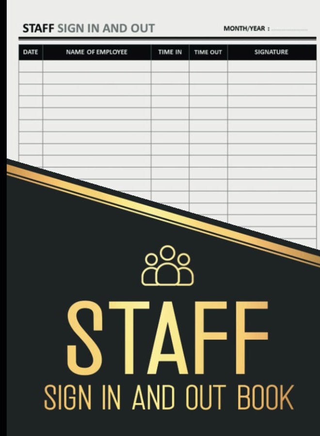 Staff Sign in And out Book: Signing in Book For Staff. Record up to 3161 Forms.