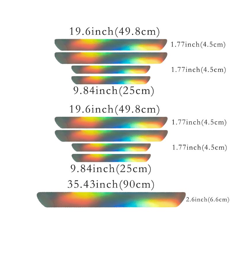 Acrylic Door Strip Set 9Pcs With 8 Shock Pads Scratch Resistant - Image 3
