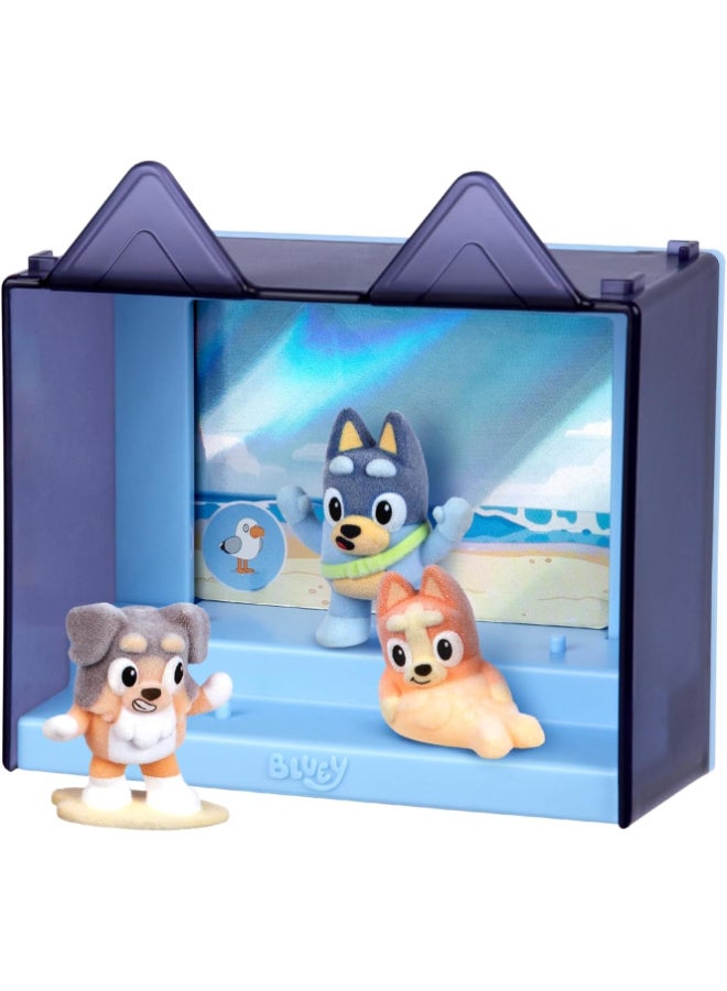 BLUEY مجموعة حلقات بلوى فوزي الموسم 1 علبة عرض الشاطئ ومجموعة الشخصيات - Image 2