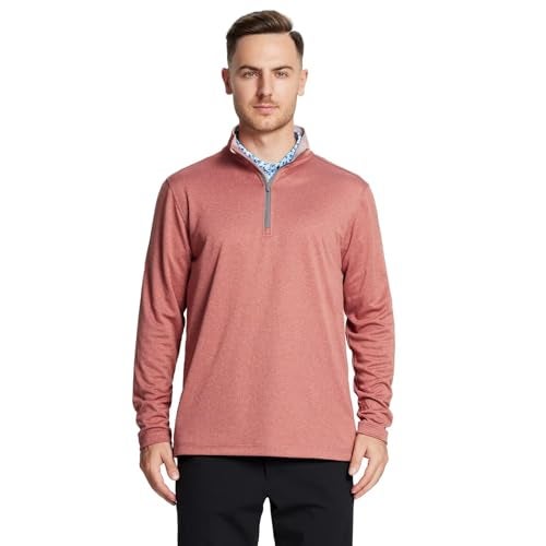 M MAELREG Mens Pullover Quarter Zip Golf Sport Casual Long Sleeve Mens Golf Half Zip Pullover Sweatshirts for Men - Image 3