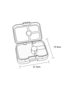 Yumbox Bento Lunch Box Original 4 Compartment Leak Proof - BPF Free - Surf Blue  - Image 3