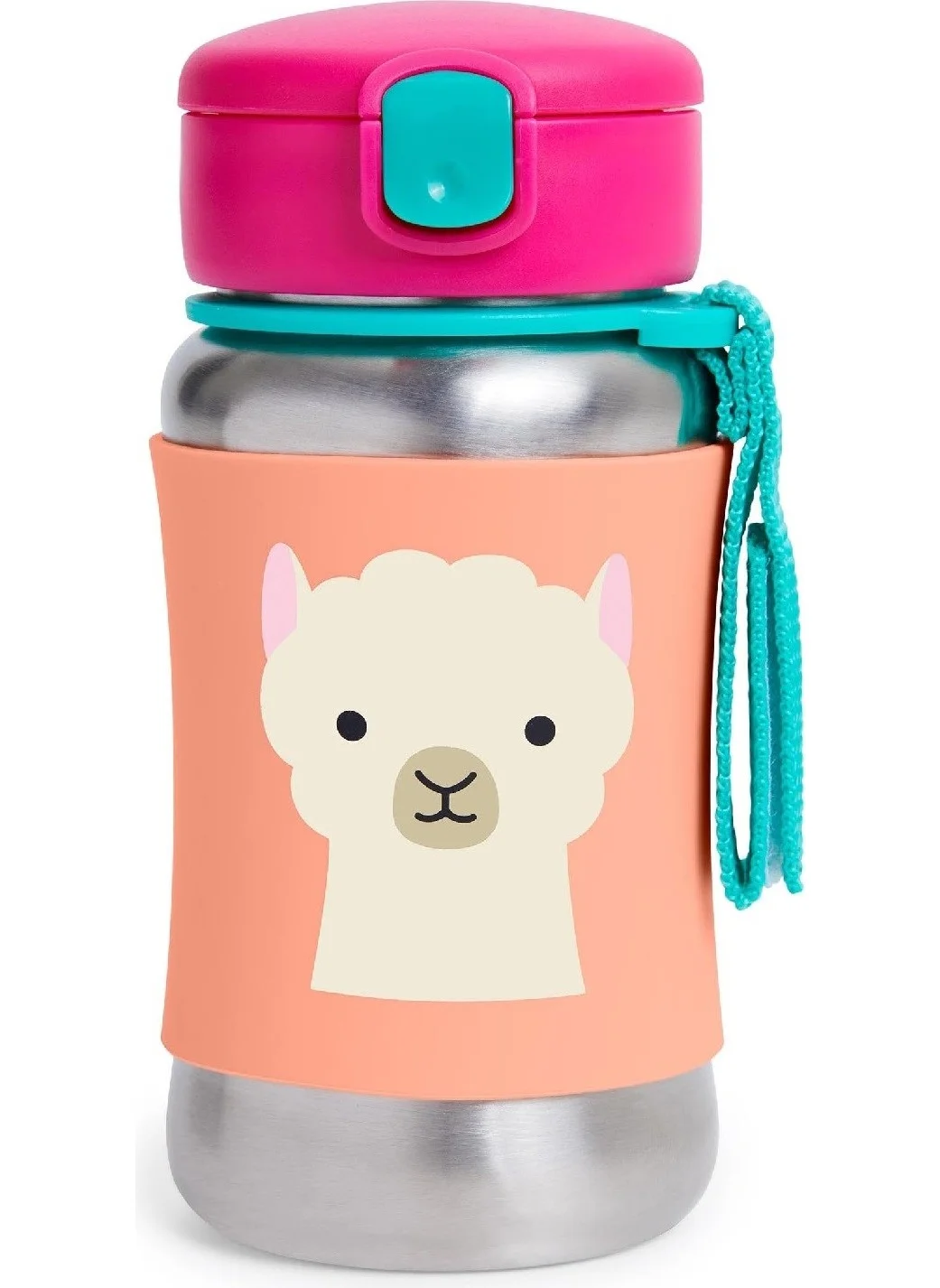 Skip Hop Stainless Steel Water Bottle with Straw 350ML Lama