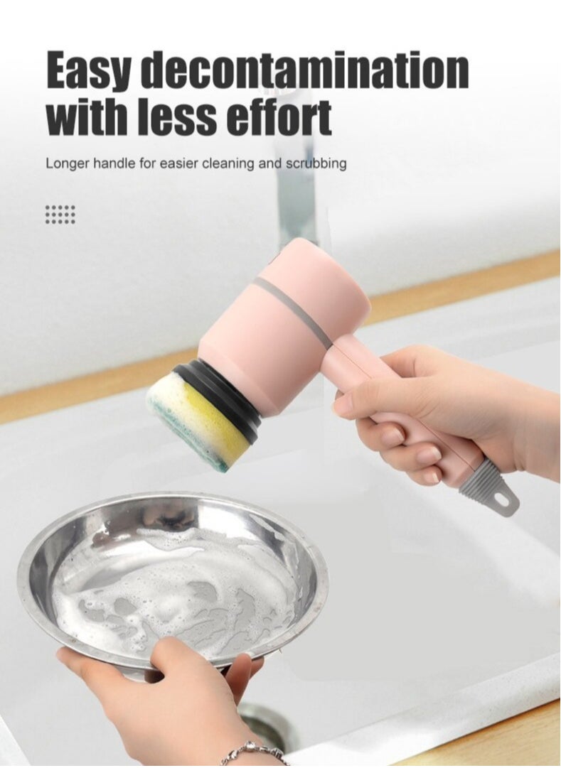 Generic - Electric Cleaning Brush Dishwashing Brush Automatic Wireless USB Rechargeable Professional Kitchen Bathtub Tile Cleaning Brushes , Electric Cleaning Scrubbers - Image 1