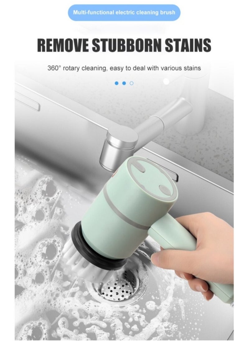 Generic - Electric Cleaning Brush Dishwashing Brush Automatic Wireless USB Rechargeable Professional Kitchen Bathtub Tile Cleaning Brushes , Electric Cleaning Scrubbers - Image 1