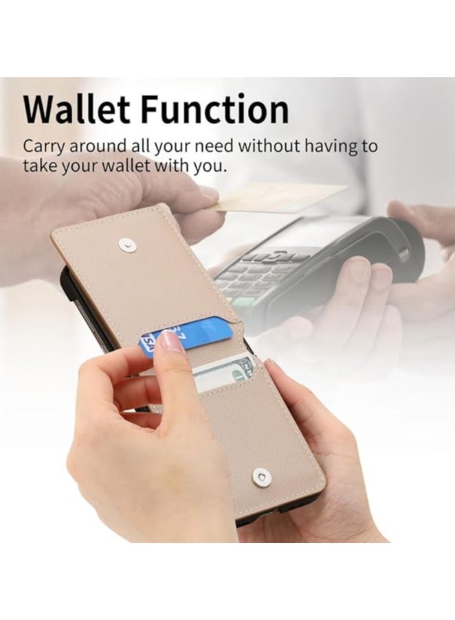 AROAQ For Samsung Z Flip 5 Leather Wallet Bag Case for Samsung Galaxy Z Flip 5 Flip5 Zflip5 Card Slot Finger Ring Bag - Image 4