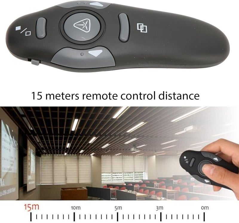 مؤشر عرض بوميا للعروض التقديمية، مؤشر عرض لاسلكي USB بتردد 2.4 جيجاهرتز، مؤشر عرض PPT، لأجهزة الكمبيوتر، اللابتوب، للمدرسة والمكتب - Image 3