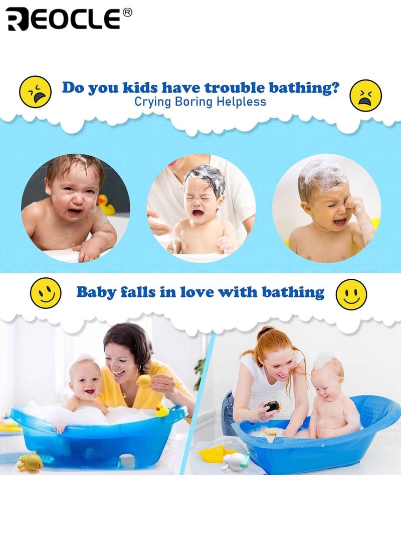 REOCLE 3PCS Wind Up Duck Baby Bath Toy with Floating Pool Games Safe Non-Toxic Swimming Water Toys Ideal for Bathtub Pool & Summer Water Play for Toddlers 1-3 Years Old Boys and Girls - Image 3