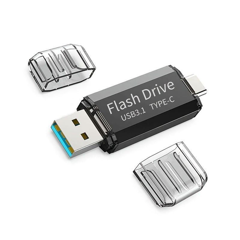 محرك أقراص USB-C فلاشي بسعة 128 جيجابايت، مزدوج USB 3.1 عالي السرعة، متوافق مع OTG للهواتف الذكية - Image 4