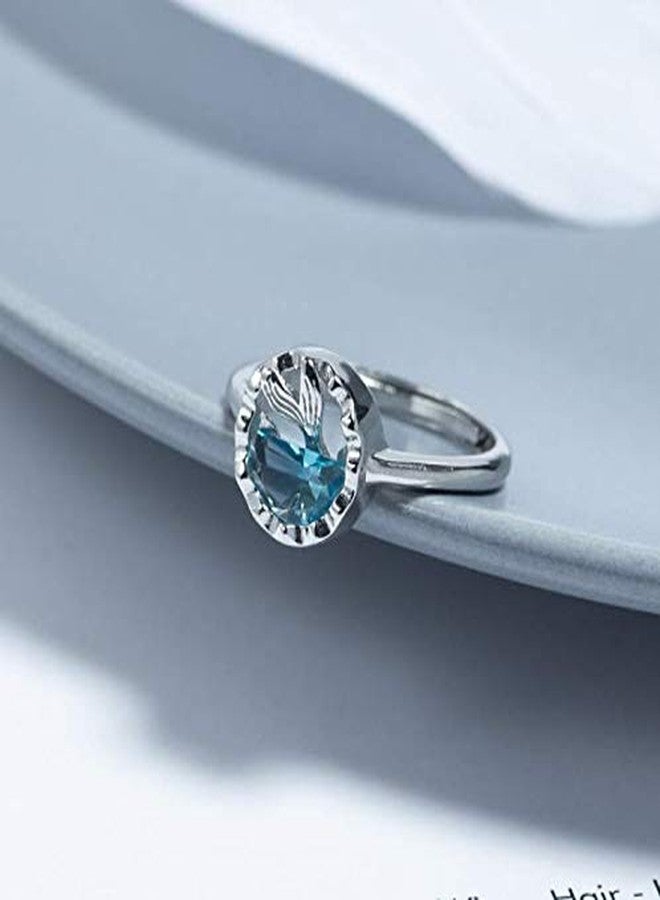 Helen de Lete Mermaid in Ocean S925 Sterling Silver Adjustable Ring for Women - Image 2